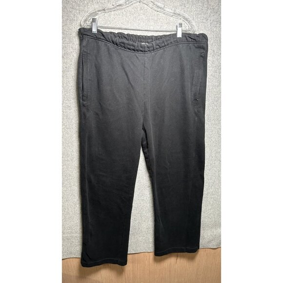 Cutter & Buck Large Pants Pull On Mens Cotton Blend Sweatpant Black Pockets - Picture 1 of 13
